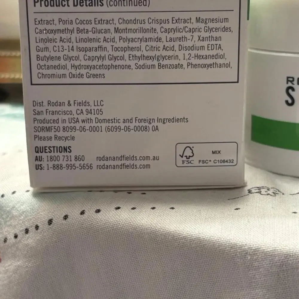 RODAN +‎ FIELDS SOOTHE RESCUE MASK, Box Open, New & Sealed,